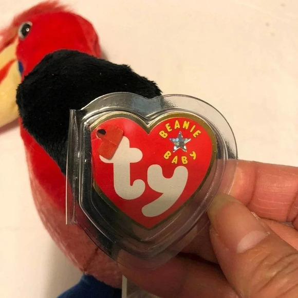 Vintage Ty Beanie Babies Frills the Parrot 2001 - Picture 4 of 6